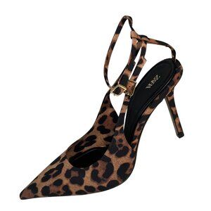 ZARA Leopard Print Ankle Strap Heels size 40/9 New Collection 2025